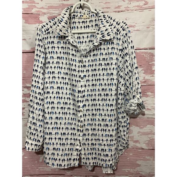 Jane  & Delancey Parrot Blouse Size 1X - Picture 7 of 8